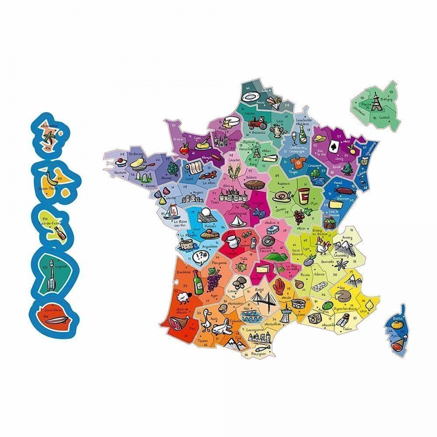 Carte de France magnétique 
