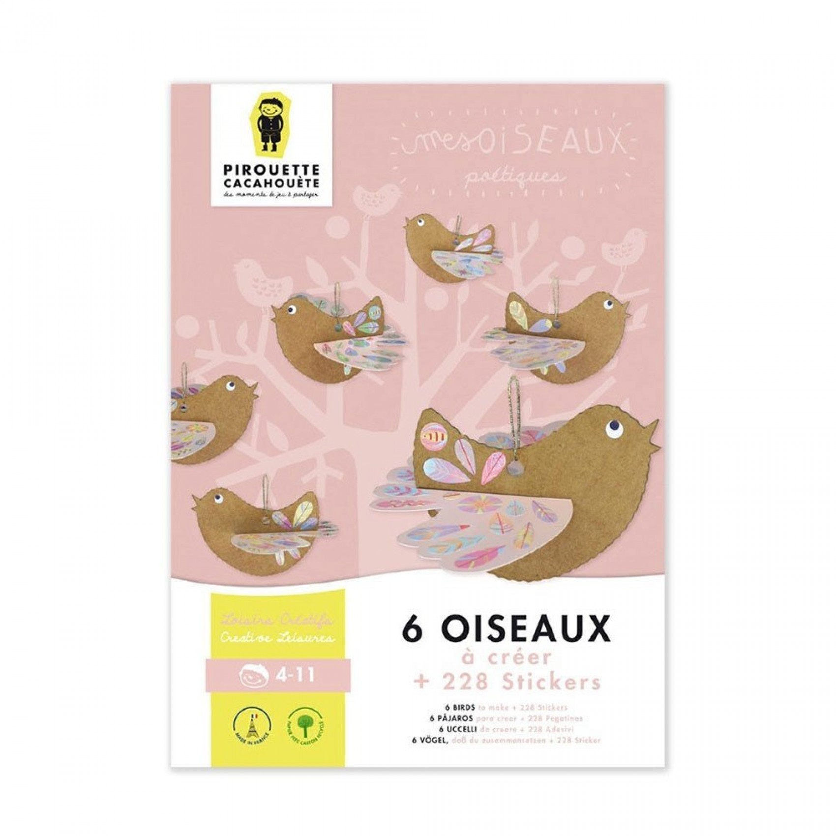 Cartes d'invitation anniversaire Made in France Chat - Pirouette
