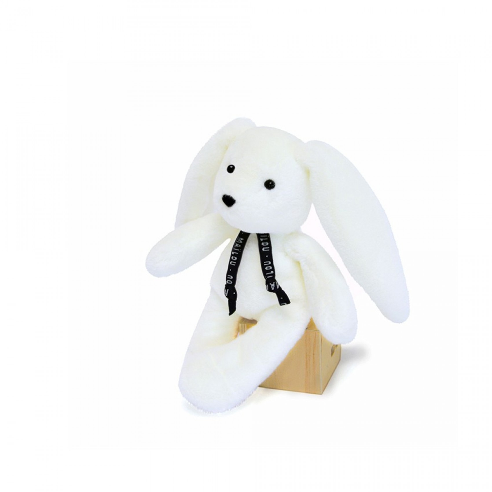 Peluche Lapin Merlin - blanc - 60 cm - Maïlou Tradition - Doudous Bio et  Peluches Made In France