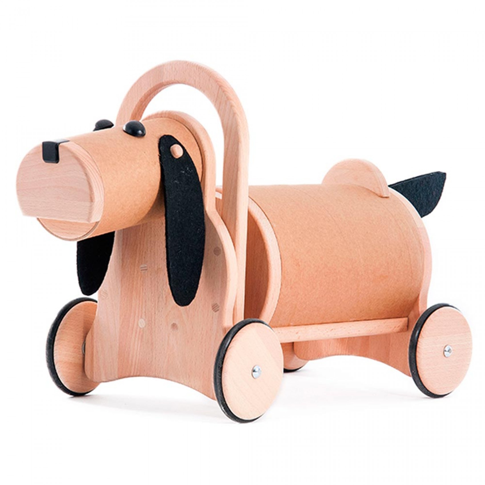 Chien roulant en bois - Puppy - En bois - Fabriqué en Europe - Artisanale
