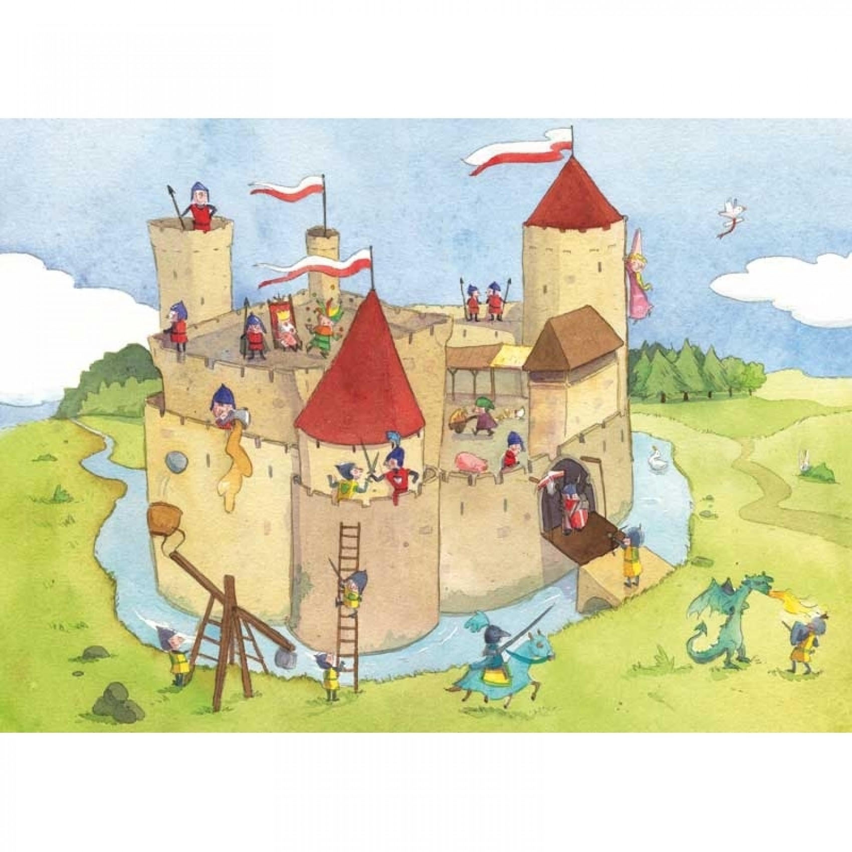 Panique au château fort - Puzzle Michèle Wilson - 24 pièces